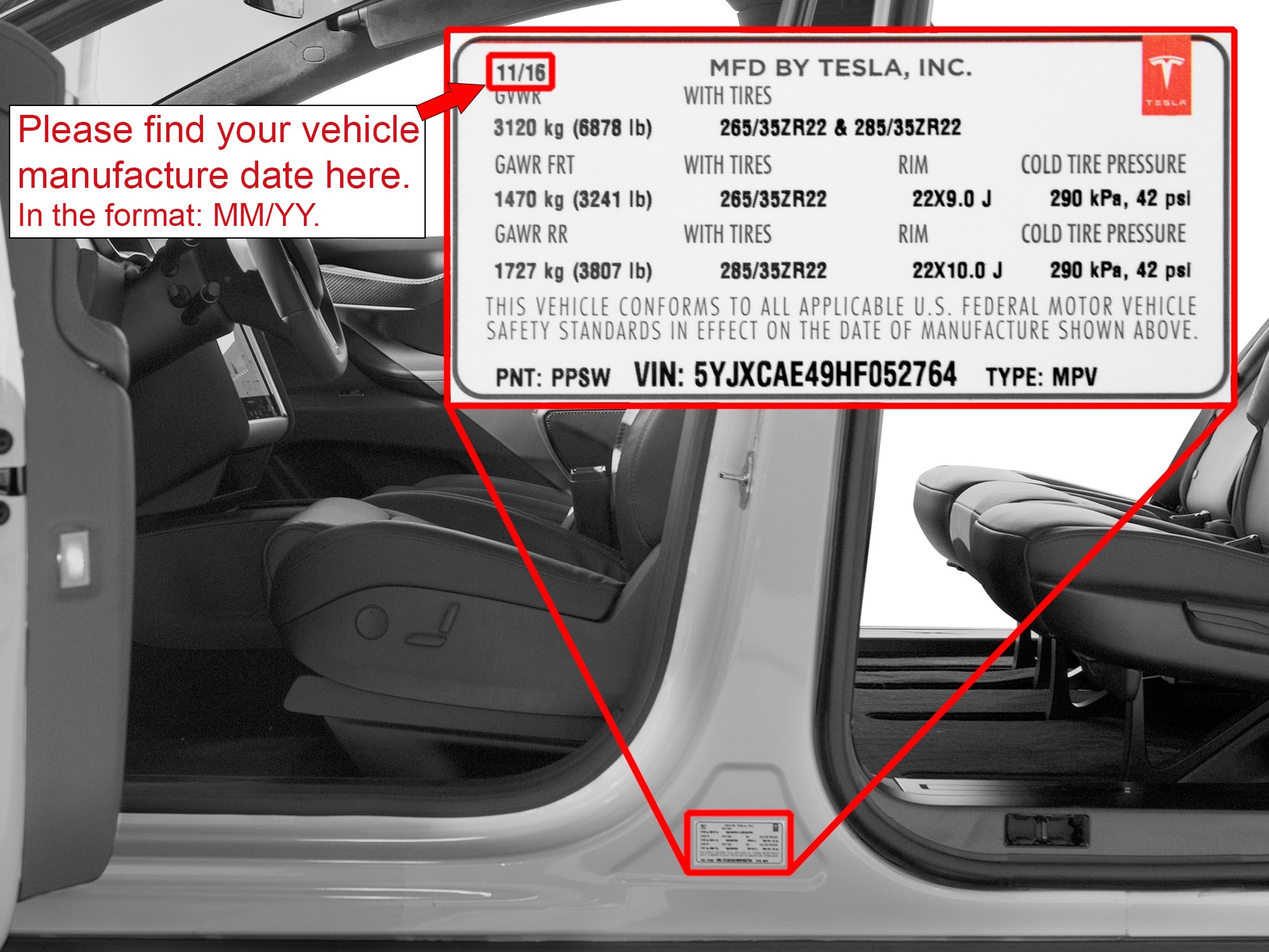 FloorLiners for RHD Tesla Model X 2016-2020